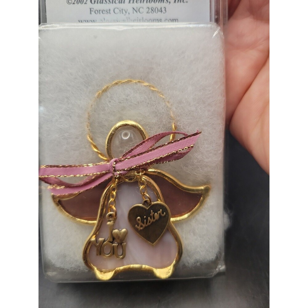Gold Sister Glass Suncatcher/Ornament Angel By Glassical Heirlooms 2005 Gift